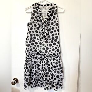 🎉4/30$🎉 Tristan Black and White Polka Dot Midi Dress PTP 19🖤🤍